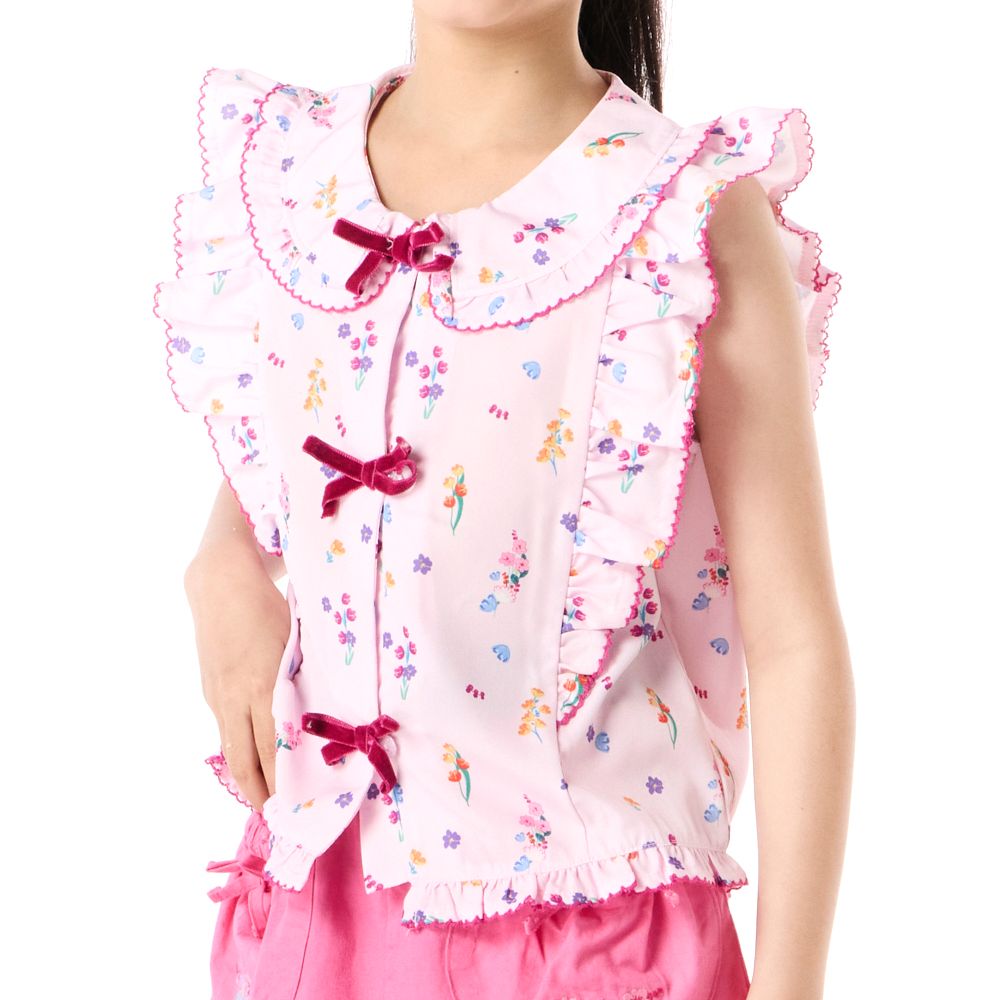 MESTYLE เสื้อพิมพ์ลายดอก สีชมพู ไซส์ 7