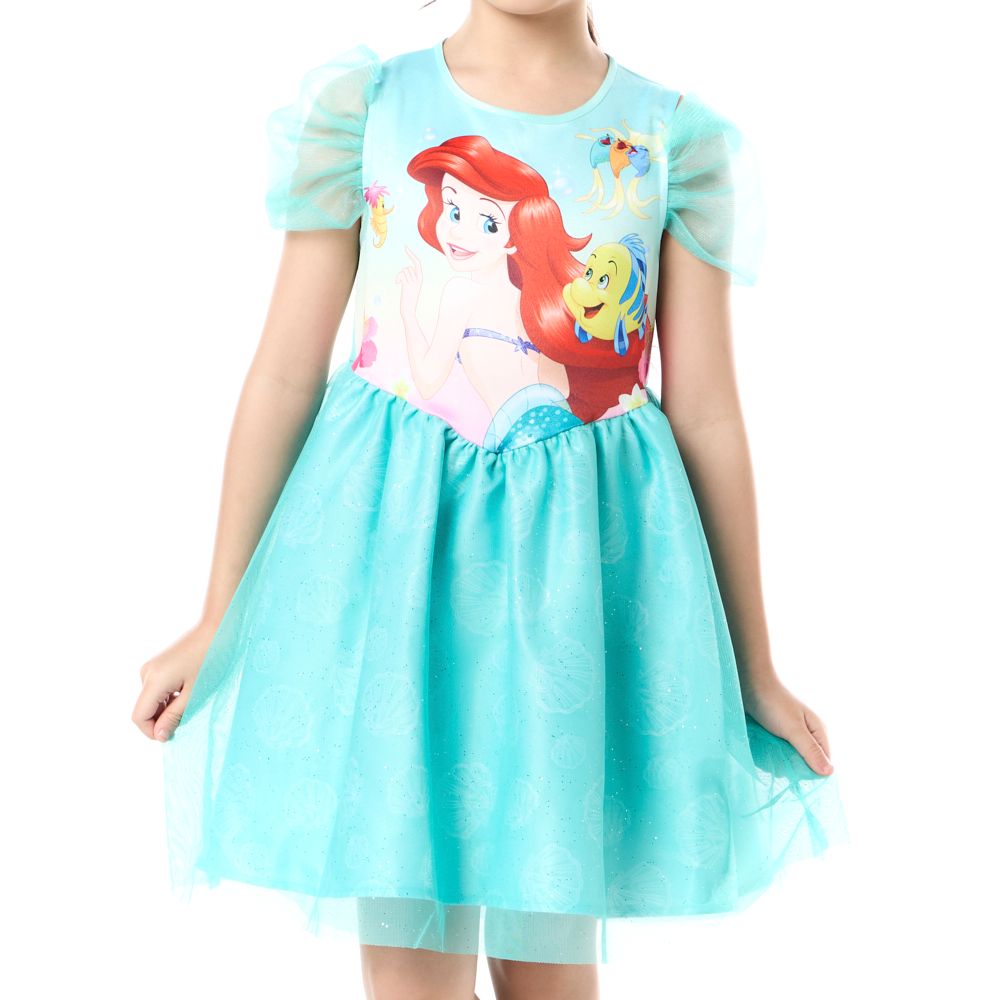 DISNEY WOVEN DRESS ARIEL GREEN SIZE 5