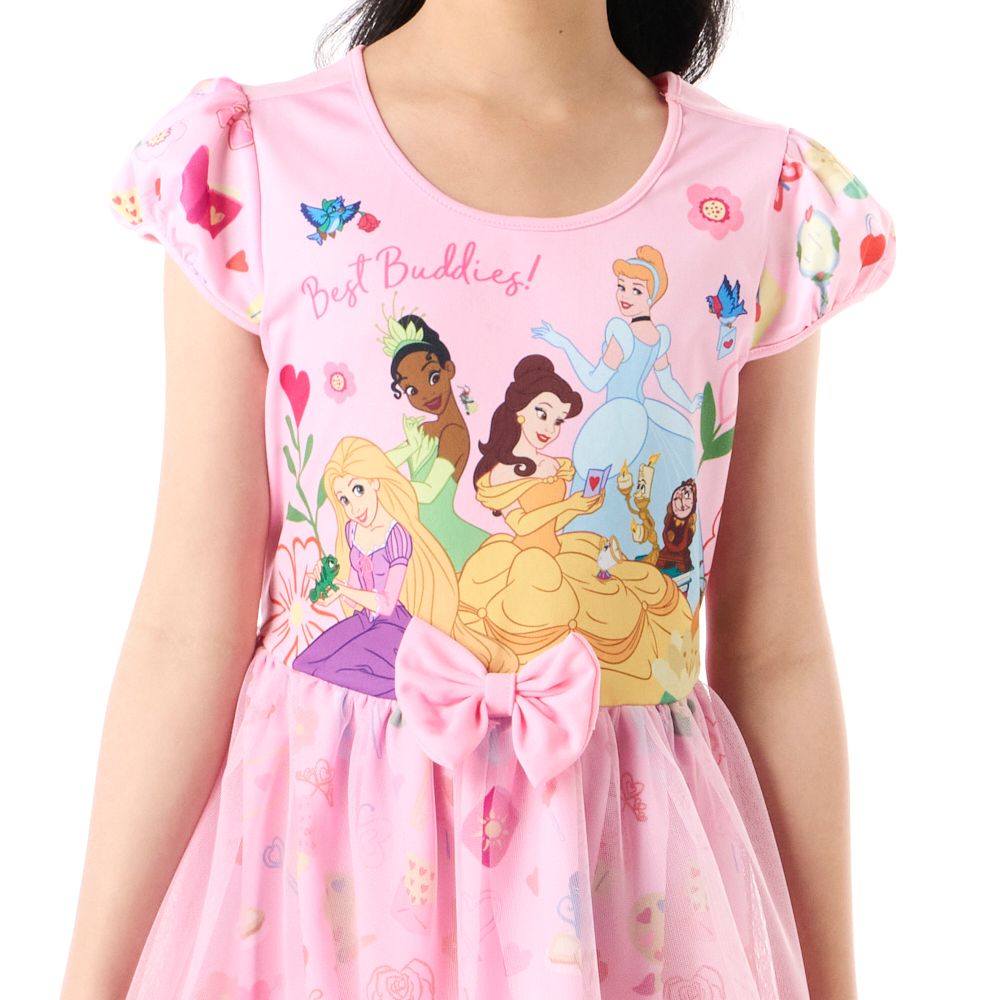 DISNEY ชุดกระโปรงผ้ายืดลายเจ้าหญิง สีชมพู ไซส์ 5