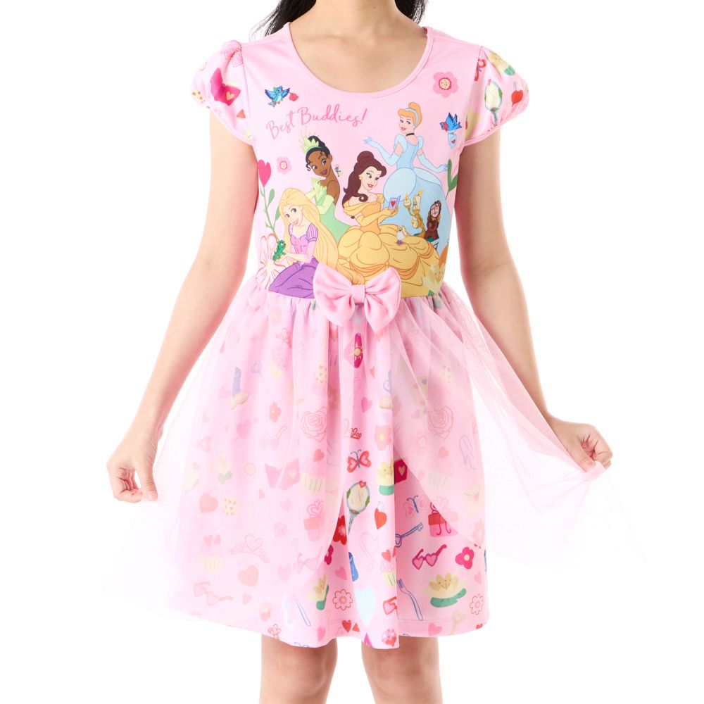 DISNEY ชุดกระโปรงผ้ายืดลายเจ้าหญิง สีชมพู ไซส์ 5