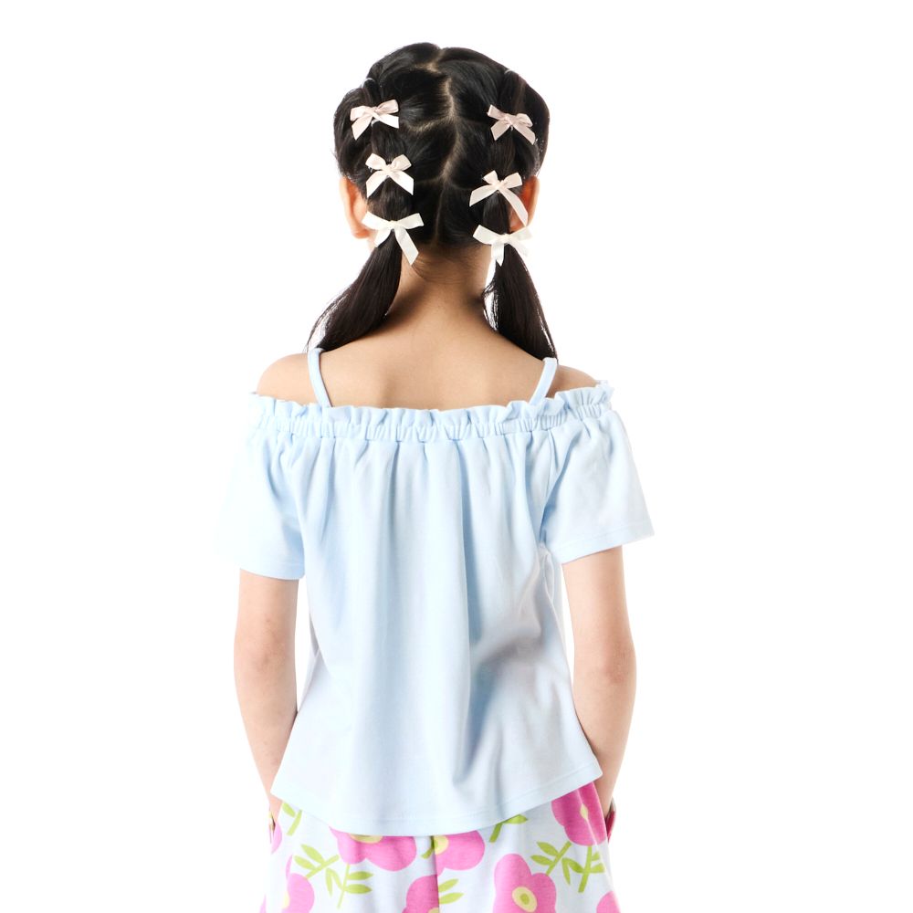 MESTYLE OFF SHOULDER T-SHIRT BLUE SIZE 5