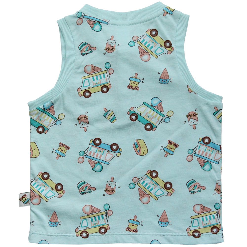 MESTYLE TANK TOP HAPPY TRUCK ANTIBAC GREEN SIZE 3-6