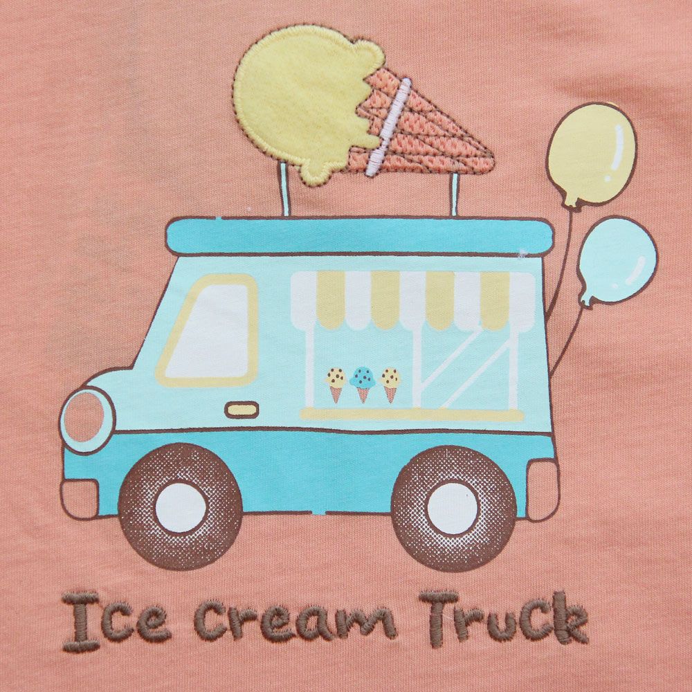 MESTYLE T-SHIRT HAPPY TRUCK ANTIBAC ORANGE SIZE 9-12
