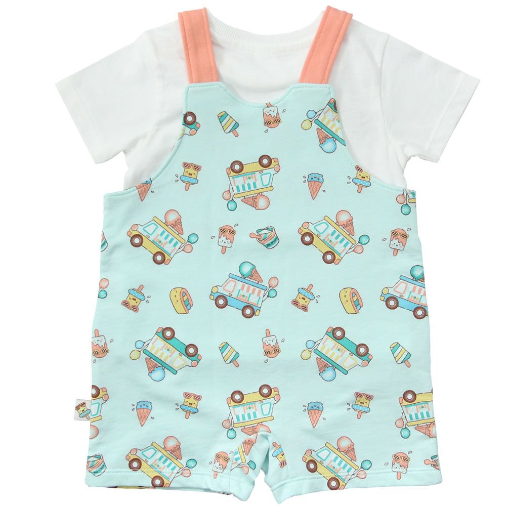 MESTYLE เอี๊ยม HAPPY ANTIBAC สีเขียว ไซส์ 6-9