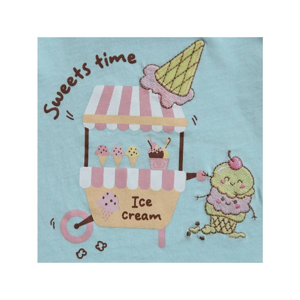 MESTYLE เสื้อยืด ICE CREAM ANTIBAC สีฟ้า ไซส์ 12-18