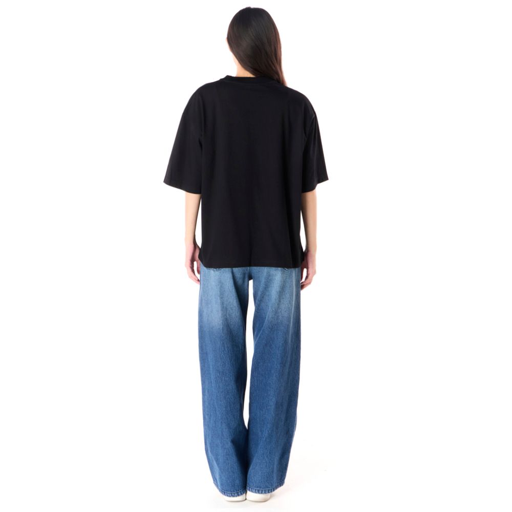 MESTYLE เสื้อยืดโอเวอร์ไซส์ สีดำ ไซซ์ M