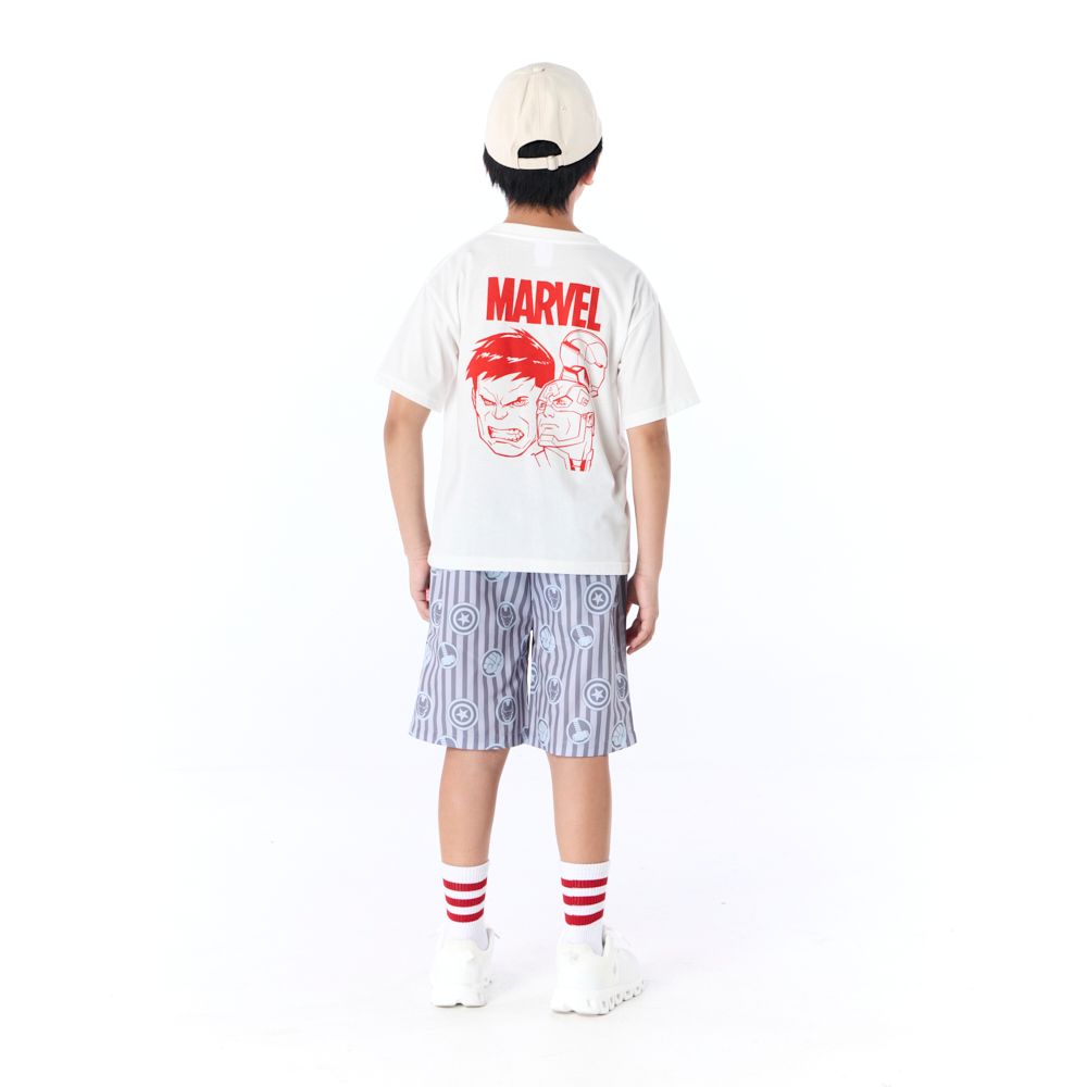 CHARACTER T-SHIRT PRINT MARVEL WHITE SIZE 5