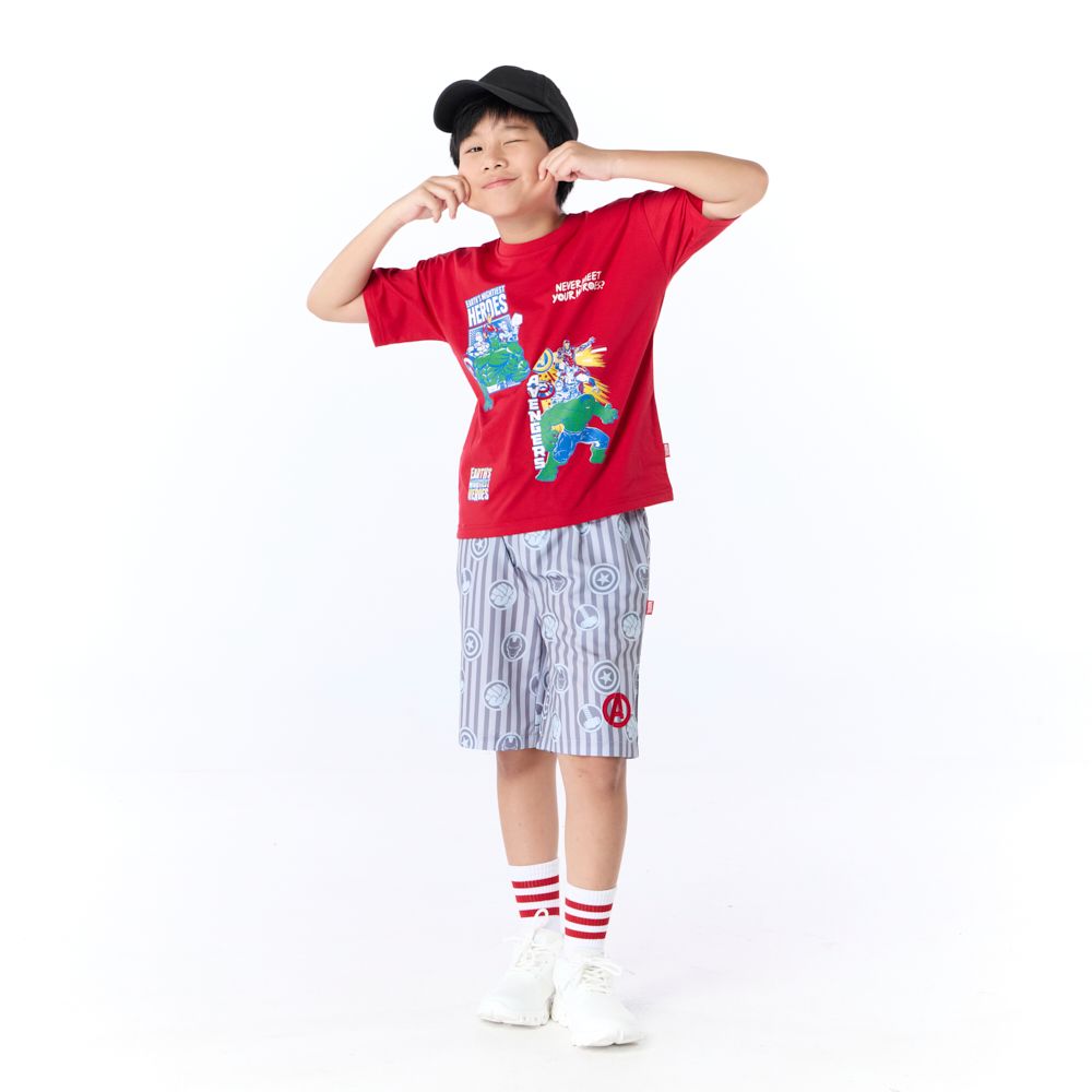 CHARACTER เสื้อแขนสั้น MARVEL สีแดง ไซส์ 5