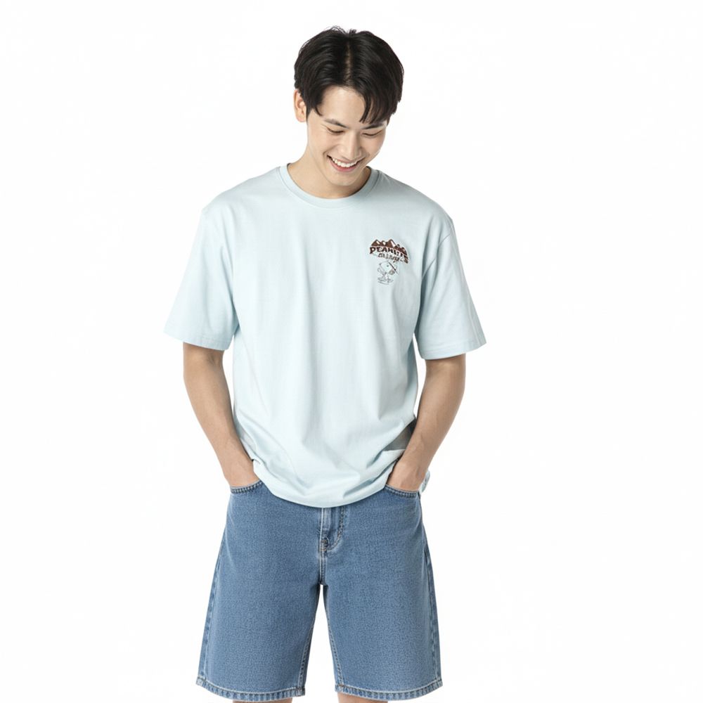 MESTYLE SNOOPY เสื้อยืดสนูปปี้สีฟ้า ไซซ์ M