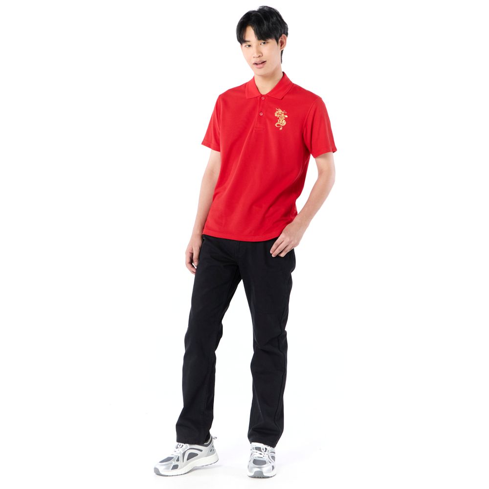 MESTYLE เสื้อโปโลตรุษจีน สีแดง ไซซ์ L