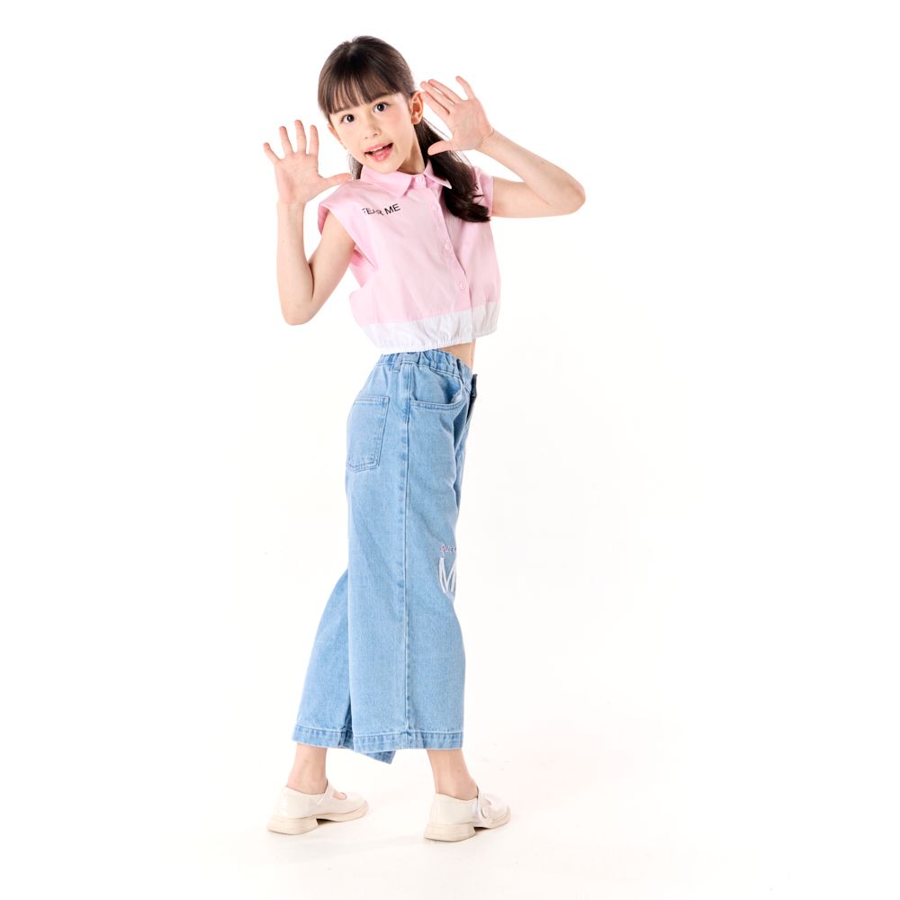 MESTYLE เสื้อเชิ้ตสั้น PLAYFUL สีชมพู ไซส์ 5