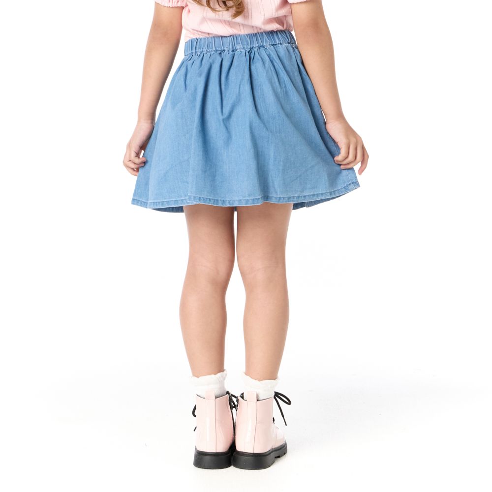 MESTYLE กระโปรงยีนส์ปักลาย คานิวาล สียีนส์กลาง ไซส์ 12