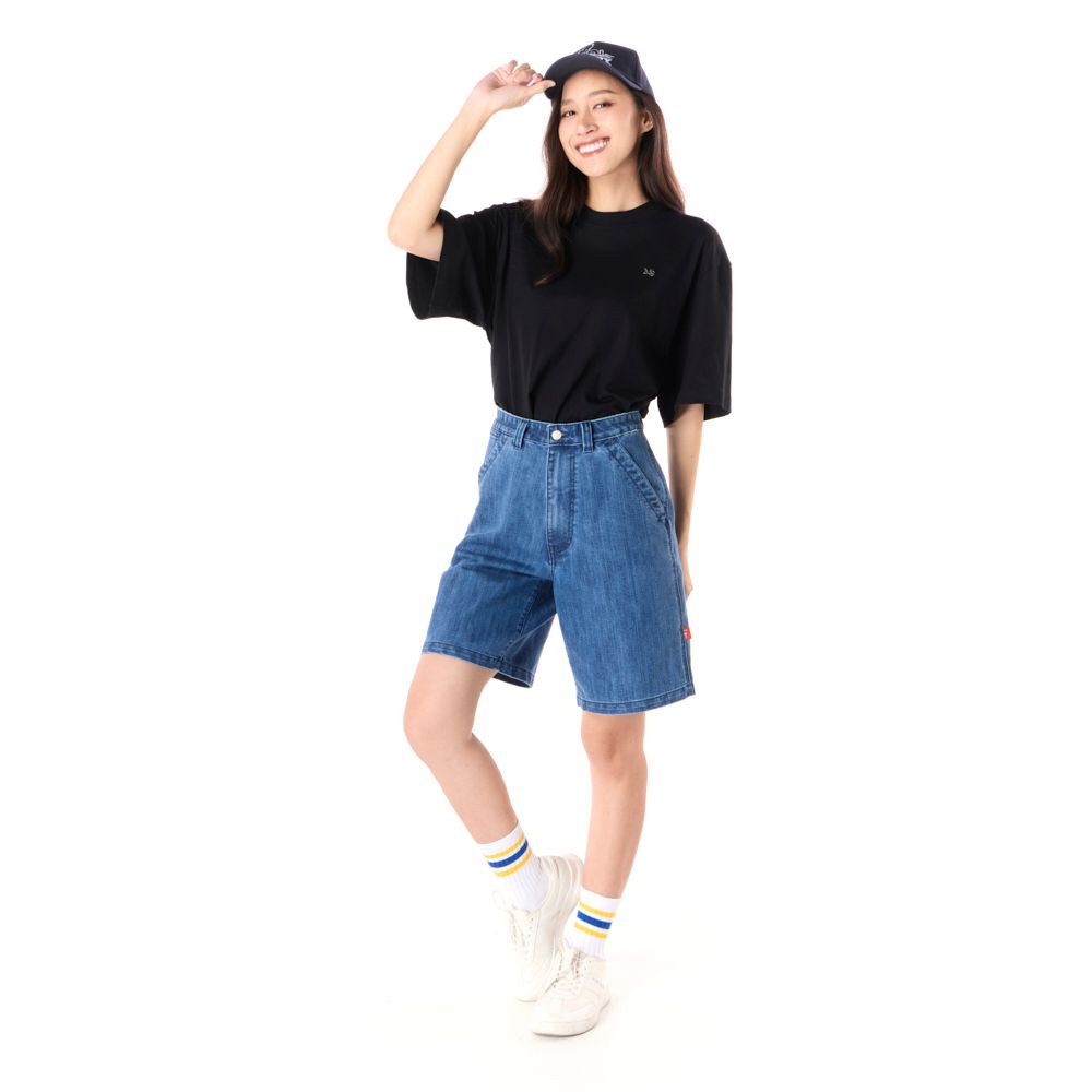 MESTYLE SNOOPY กางเกงยีนส์คาปรีสนูปปี้ สียีนส์เข้ม ไซซ์ S