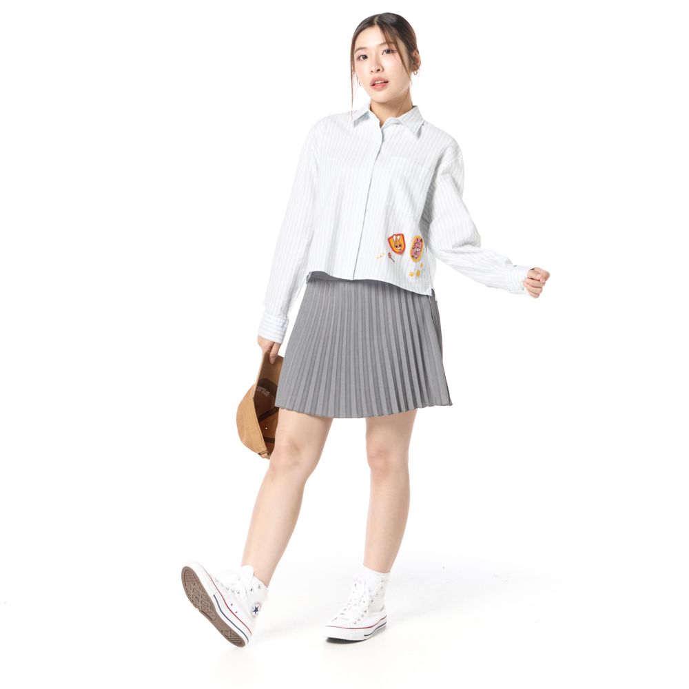 MESTYLE DISNEY เสื้อเชิ้ตริ้วซูโทเปีย สีเขียว ไซซ์ L