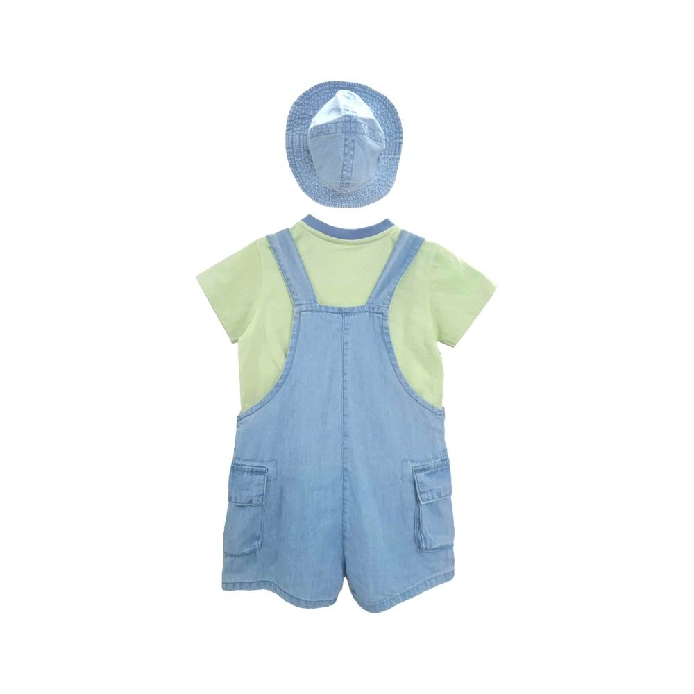 MESTYLE DENIM DUNGAREES WITH HAT SHEEPY MEDIUM SIZE 3-6