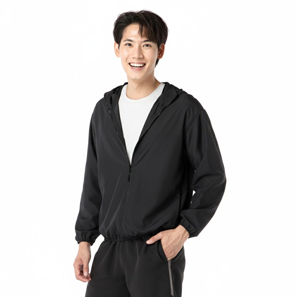 MESTYLE เสื้อฮู้ดยูวีสีดำ ไซซ์ 2XL