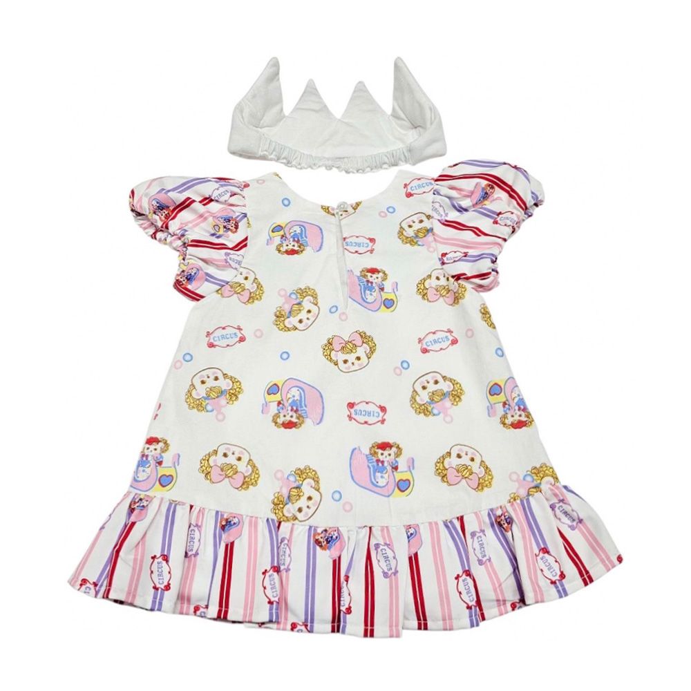 MESTYLE ชุดเดรส CUTIE CIRCUS สีขาว ไซส์ 9-12