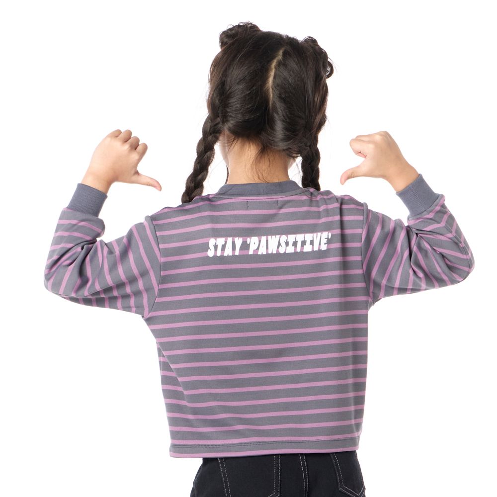 MESTYLE DISNEY เสื้อยืดริ้ว ลูซิเฟอร์ สีม่วง ไซส์ 5
