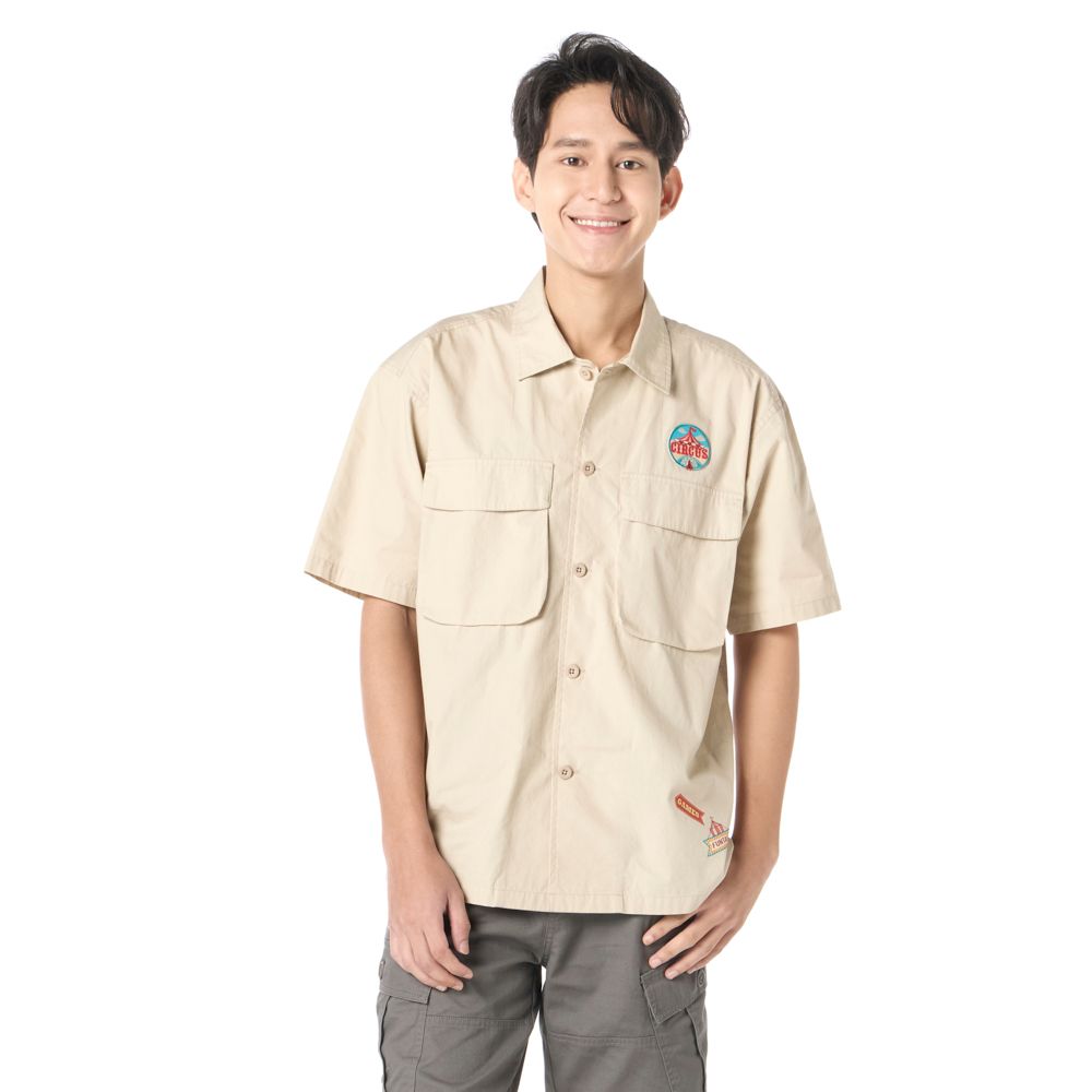 MESTYLE เสื้อเชิ้ตคาร์นิวัล สีเบจ ไซซ์ XL
