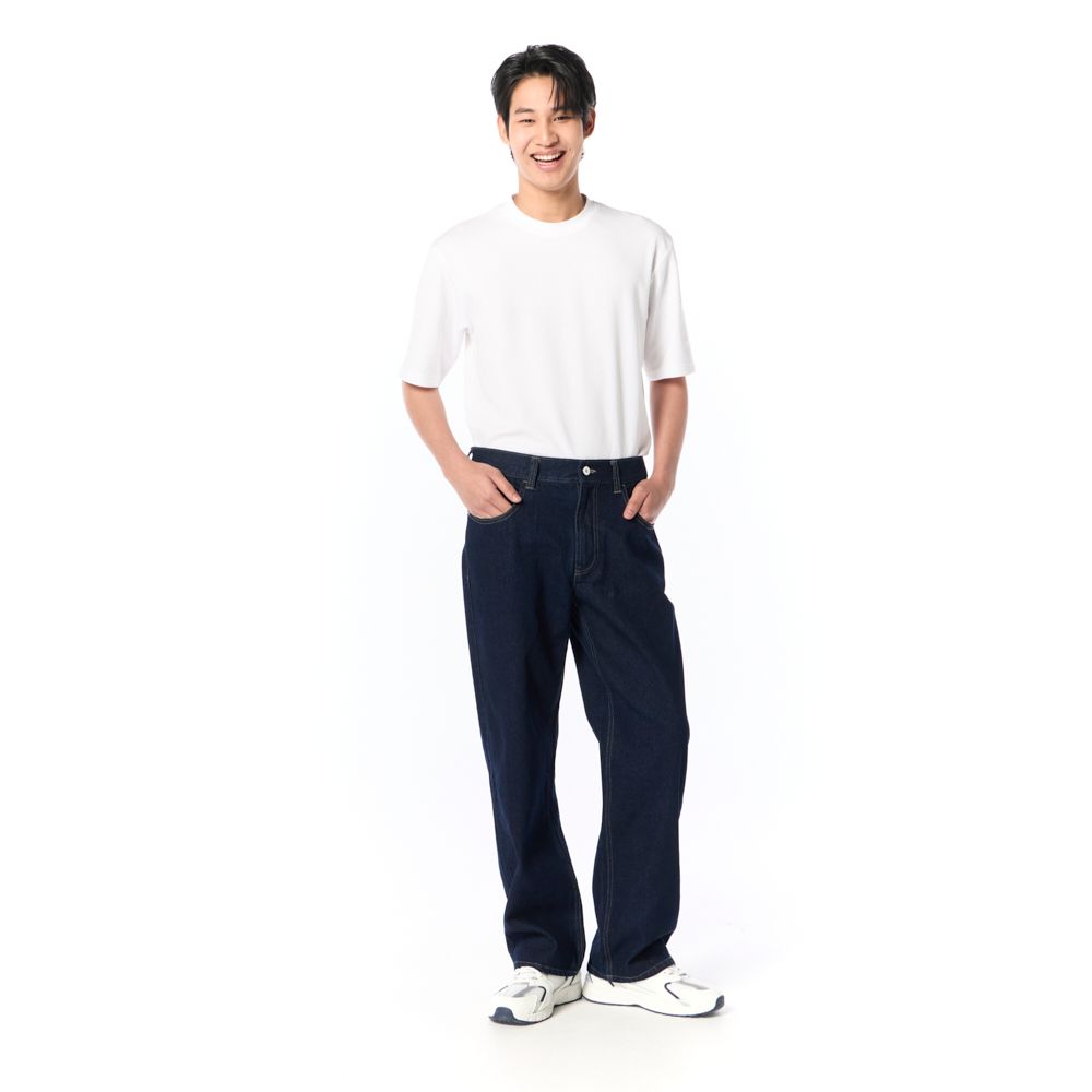 MESTYLE STRAIGHT PANTS DENIM DARK SIZE 38