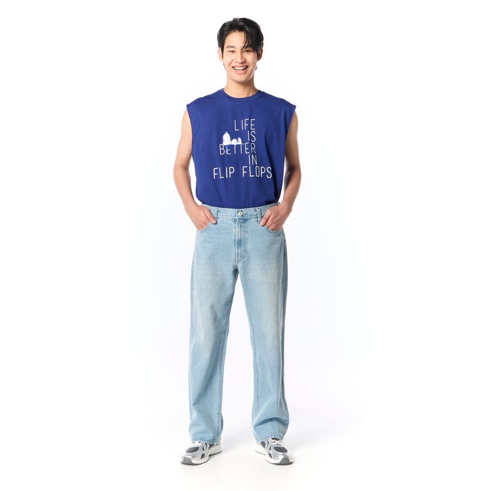 MESTYLE STRAIGHT PANTS DENIM LIGHT SIZE 32