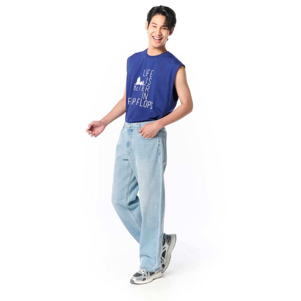 MESTYLE กางเกงยีนส์ขายาว STRAIGHT สีอ่อน ไซซ์ 32