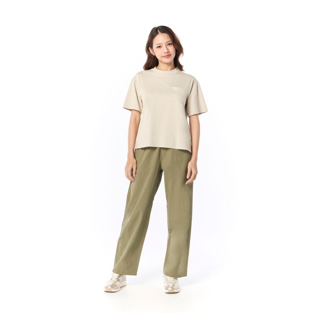 MESTYLE เสื้อยืด AIRLITE สีพื้น สีกากี ไซซ์ S