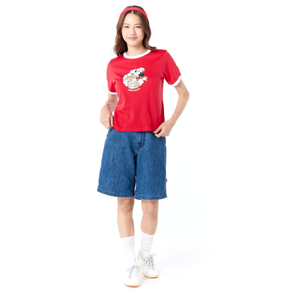 MESTYLE DISNEY เสื้อยืดพิมพ์ลาย ตรุษจีน สีแดง ไซซ์ L