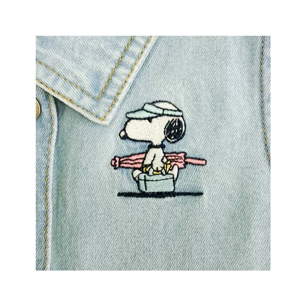 MESTYLE SNOOPY ชุดกระโปรงยีนส์ SNOOPY สียีนส์กลาง ไซซ์ 3