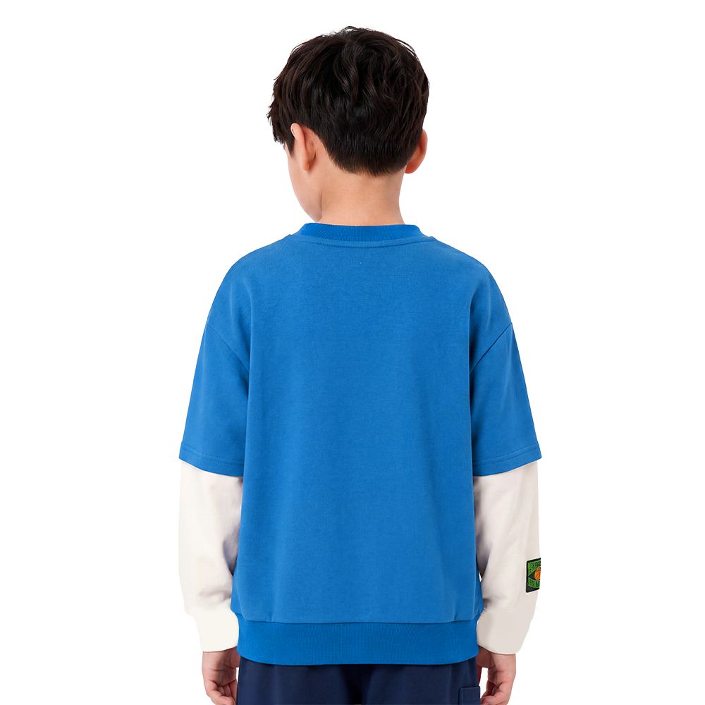 MESTYLE เสื้อแขนยาวตัดต่อ PREPPY สีฟ้า ไซซ์ 9