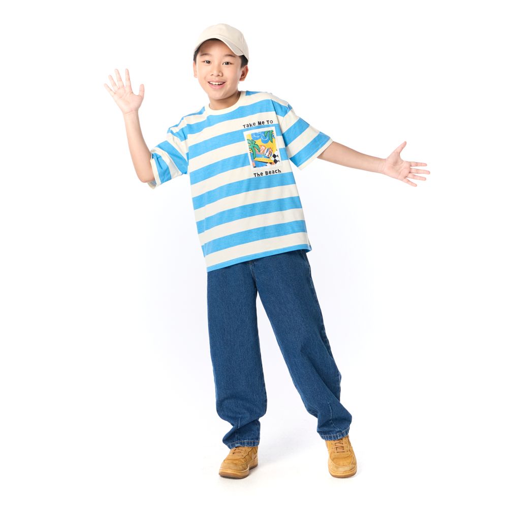 MESTYLE เสื้อลายริ้ว FESTIVE สีฟ้า ไซซ์ 12