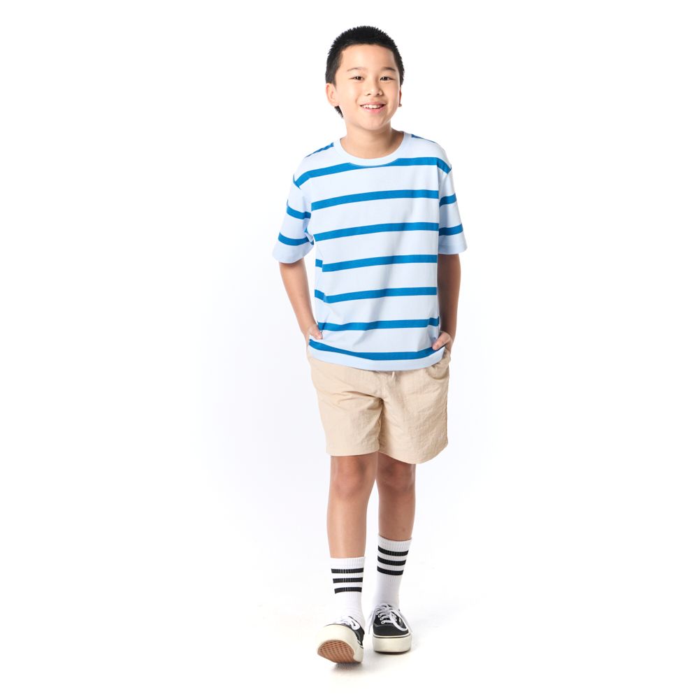 MESTYLE เสื้อแขนสั้นริ้ว AIRLITE สีฟ้า ไซซ์ 9