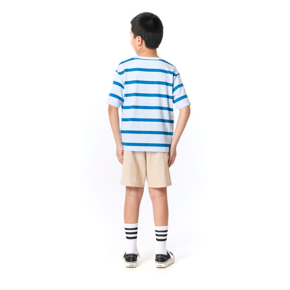 MESTYLE เสื้อแขนสั้นริ้ว AIRLITE สีฟ้า ไซซ์ 9