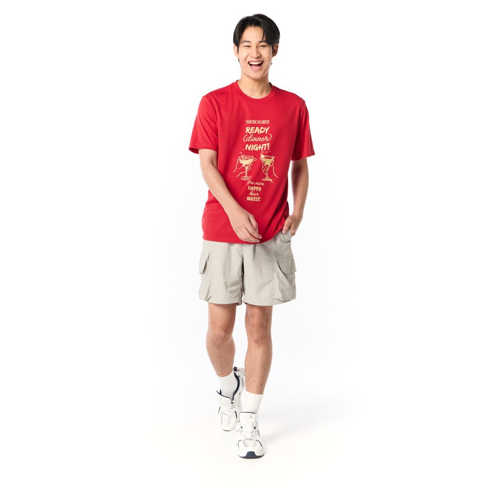 MESTYLE เสื้อยืดพิมพ์ สีแดง ไซซ์ S