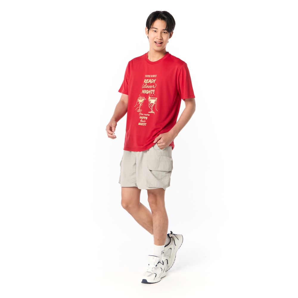 MESTYLE เสื้อยืดพิมพ์ สีแดง ไซซ์ S