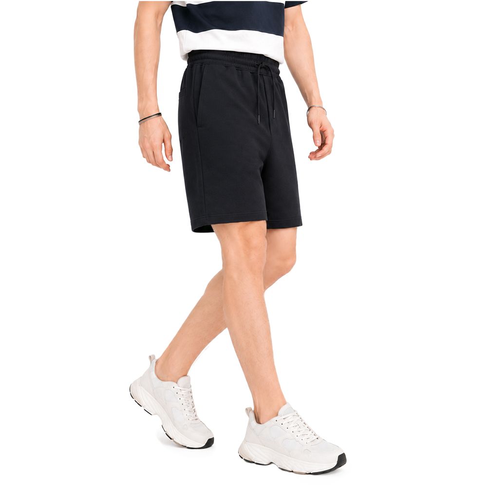 MESTYLE กางเกงขาสั้นผ้ายืด สีดำ ไซซ์ XL