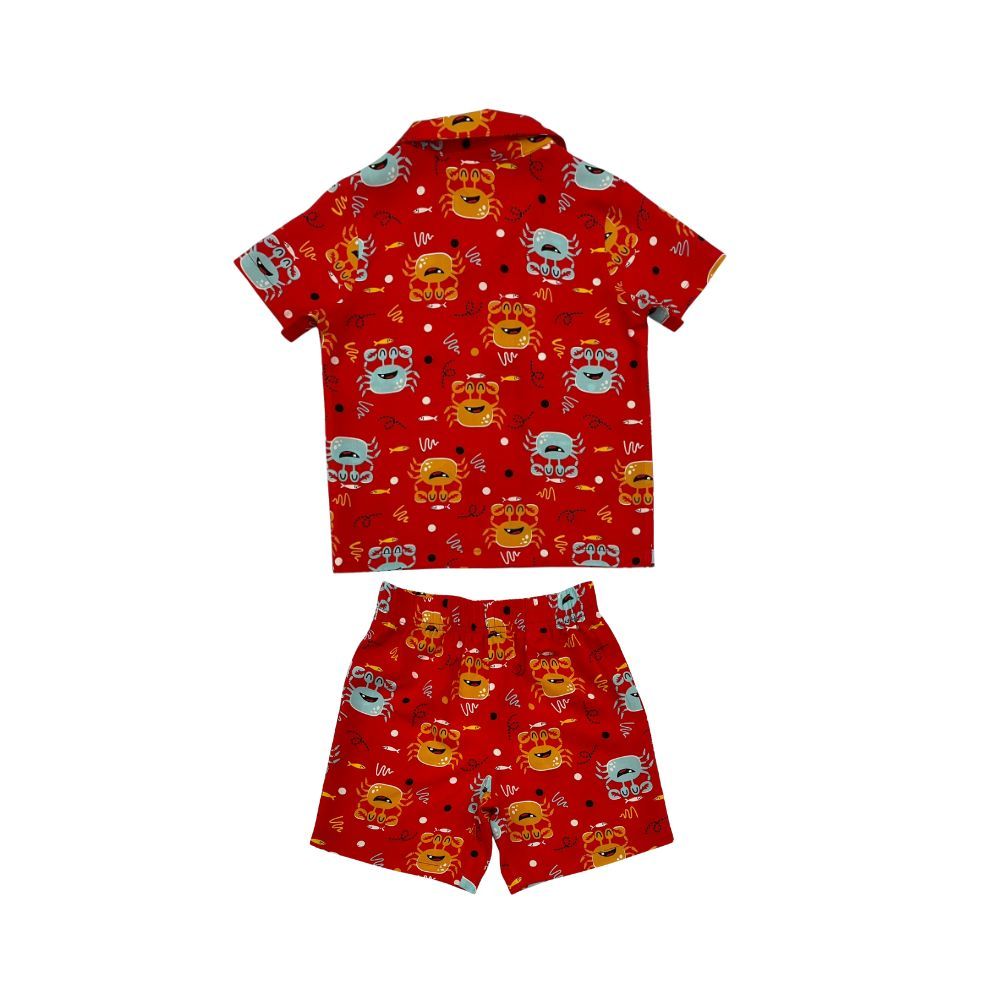 SPUN SET WITH PRINTED RED SIZE 4