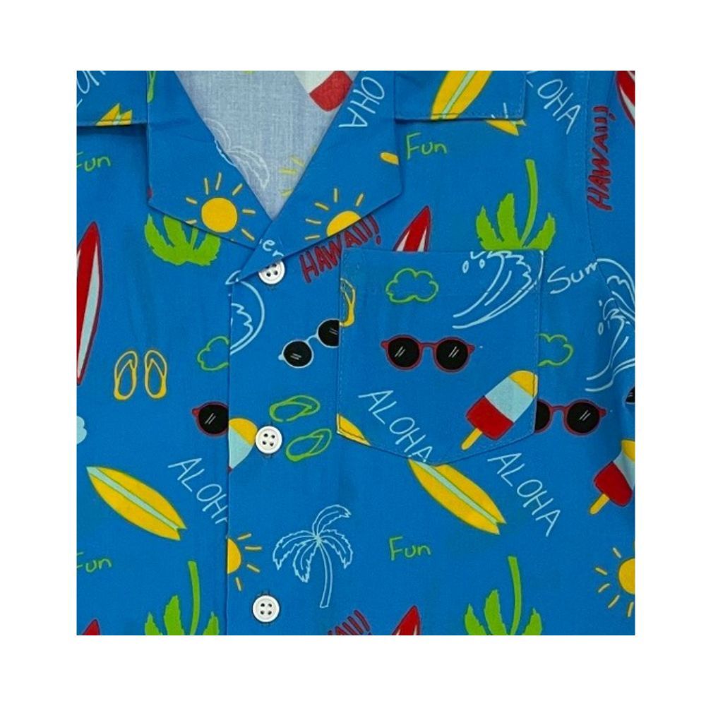 SPUN SET WITH PRINTED BLUE SIZE 2