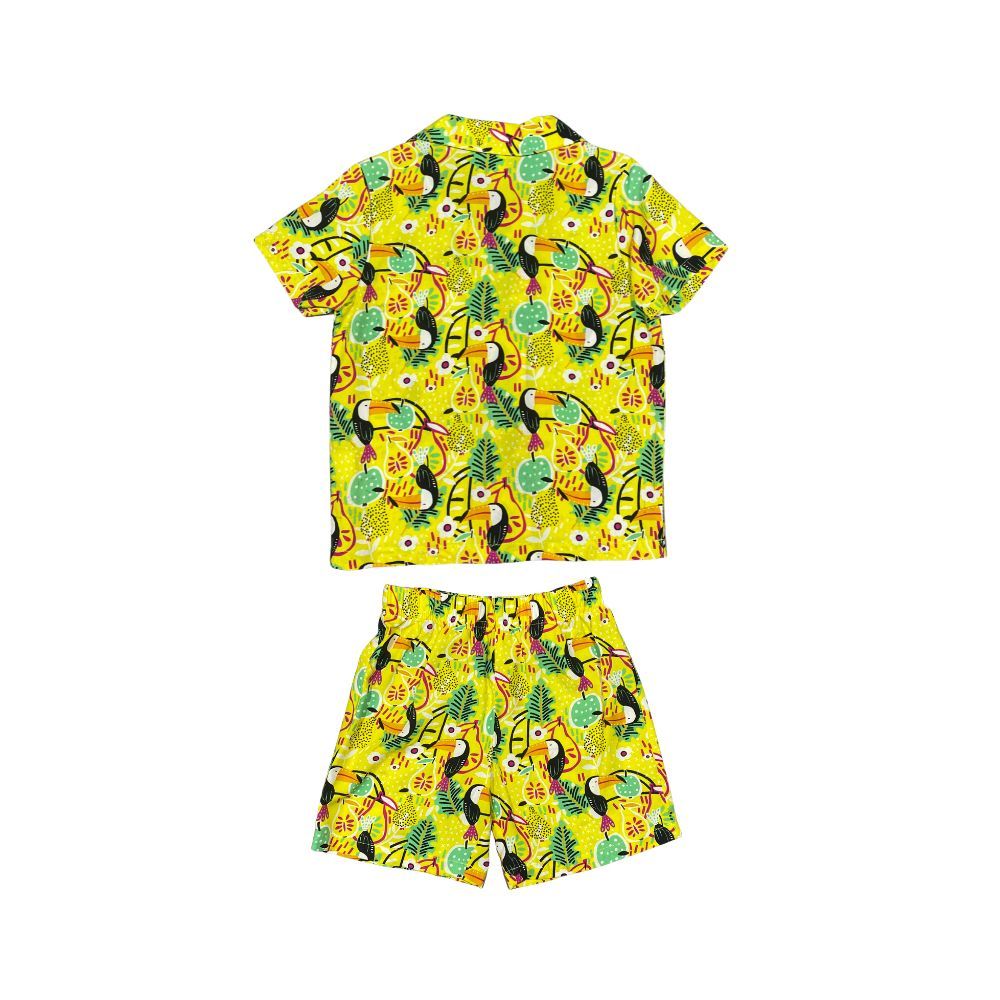 SPUN SET WITH PRINTED YELLOW SIZE 1