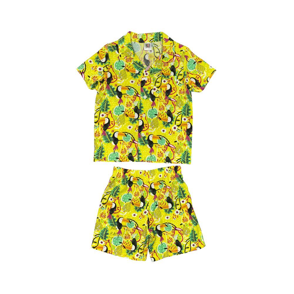 SPUN SET WITH PRINTED YELLOW SIZE 3