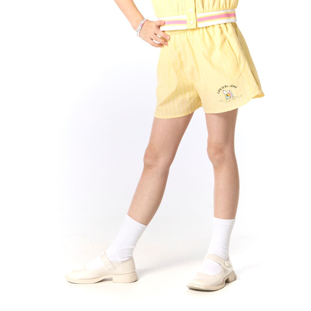 MESTYLE SNOOPY กางเกงขาสั้นลายริ้ว SNOOPY สีเหลือง ไซซ์ 5
