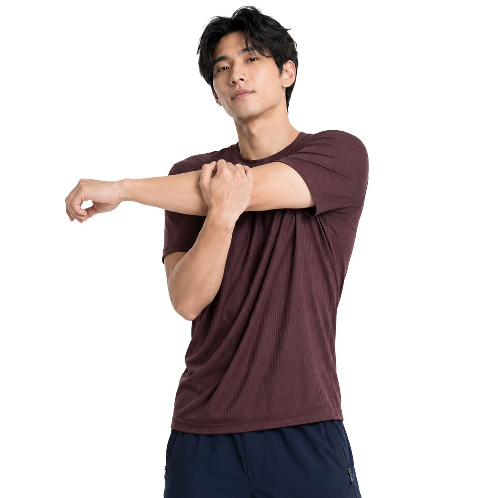 MESTYLE เสื้อกีฬาแขนสั้น สีแดง ไซซ์ L