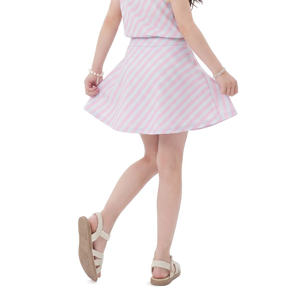 MESTYLE กระโปรงผ้ายืดพิมพ์ลายริ้ว GUMMY สีชมพู ไซซ์ 7