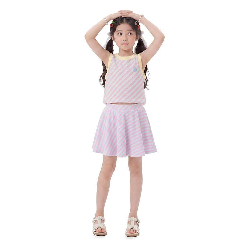MESTYLE กระโปรงผ้ายืดพิมพ์ลายริ้ว GUMMY สีชมพู ไซซ์ 7