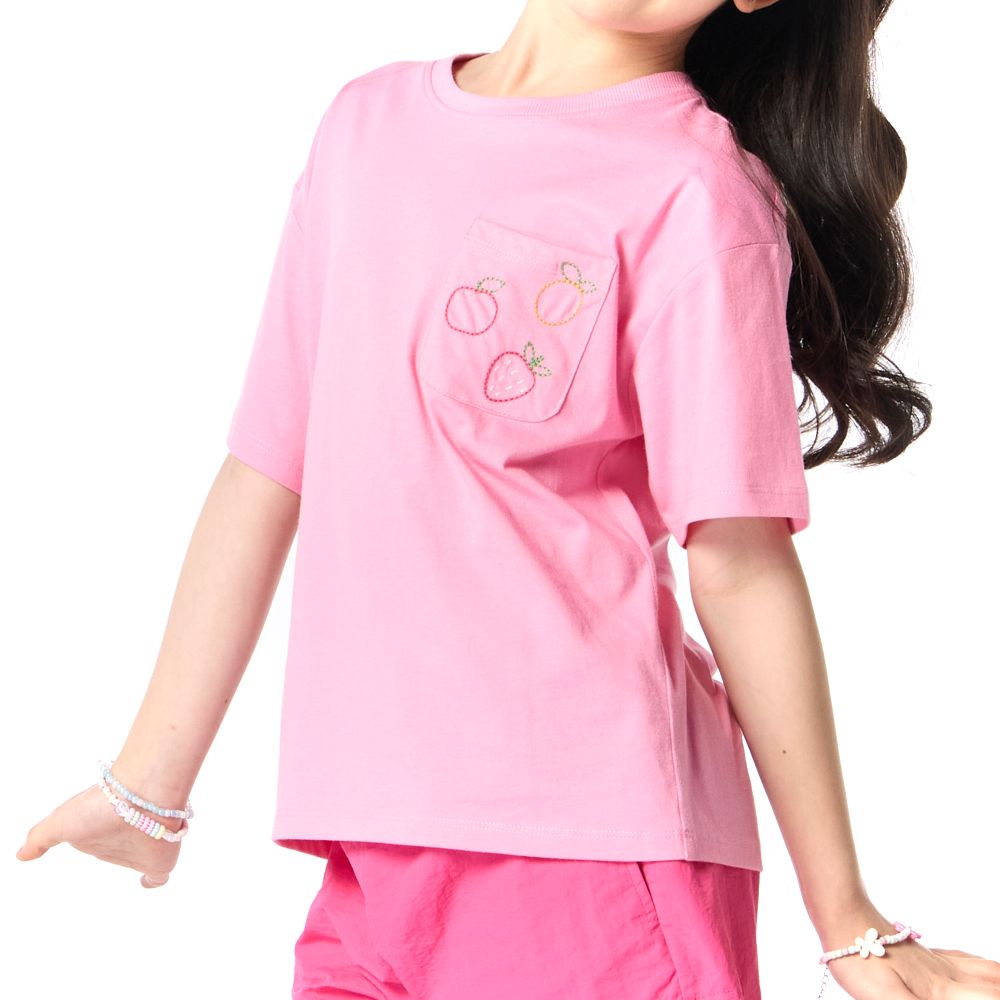 MESTYLE เสื้อยืดปักกระเป๋า SUMMER สีชมพู ไซซ์ 9