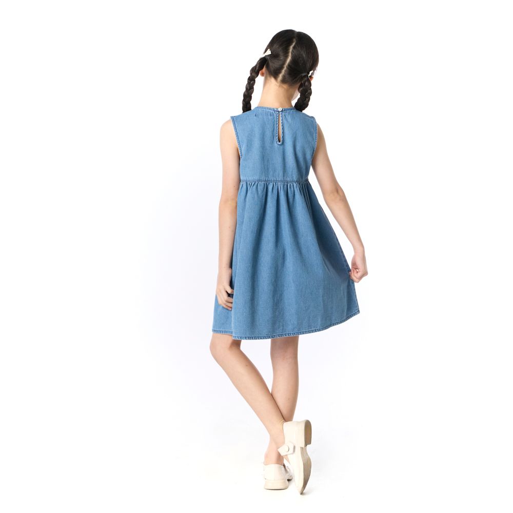 MESTYLE DENIM DRESS AT SEA MID DENIM BLUE SIZE 7