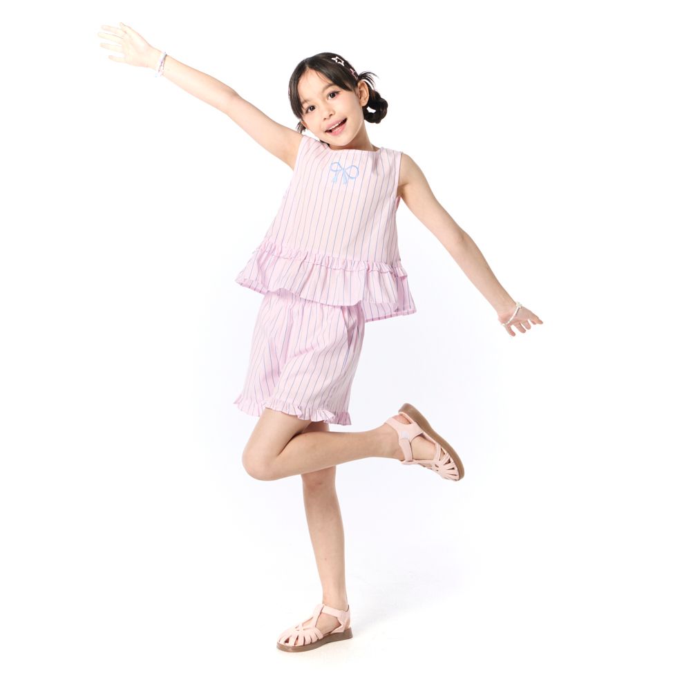 MESTYLE WOVEN STRIPE SET AT SEA PINK SIZE 7