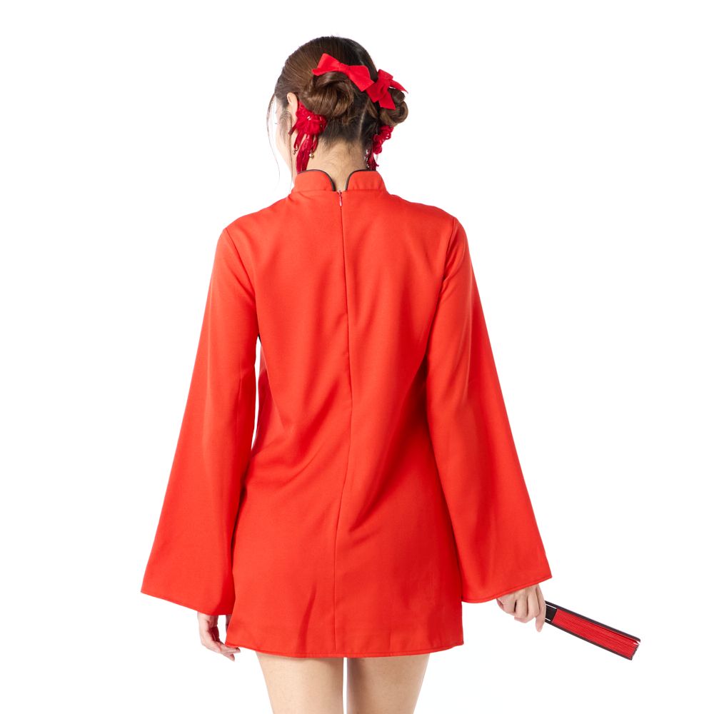 MESTYLE ชุดเดรสตรุษจีน สีแดง ไซซ์ XL
