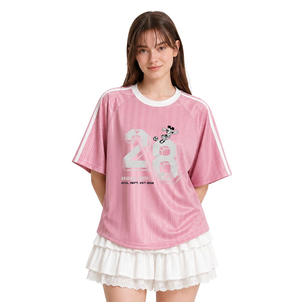 MESTYLE DISNEY เสื้อยืดกีฬา สีชมพู ไซซ์ XL