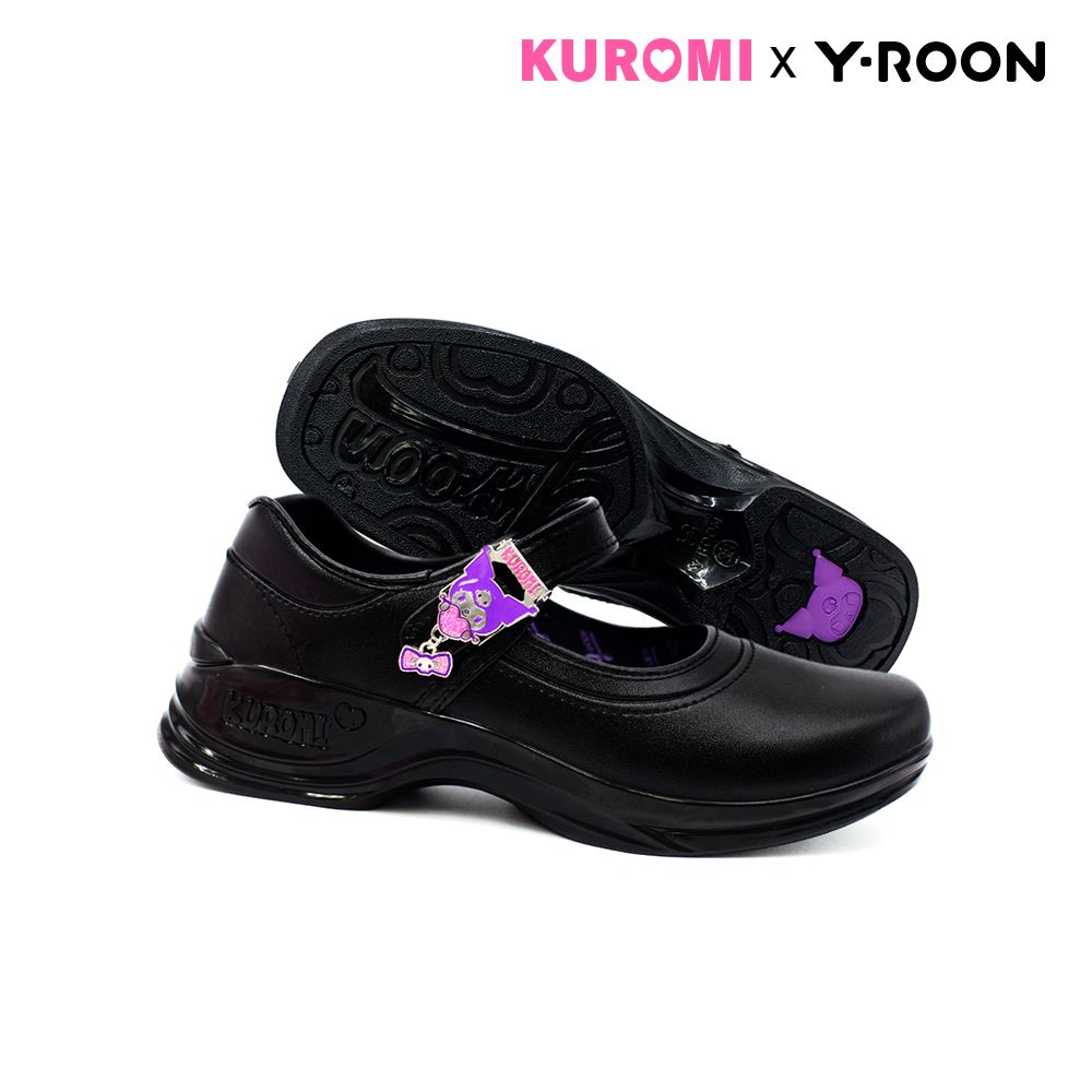 Y-ROON รองเท้ามัธยมหญิง KUROMI สีดำ ไซซ์ 37